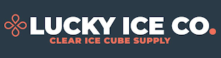 LUCKY ICE CO. CLEAR ICE CUBE SUPPLY logo