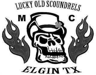 LUCKY OLD SCOUNDRELS M C ELGIN TX logo