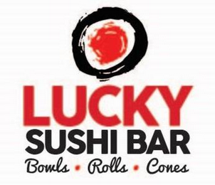 LUCKY SUSHI BAR BOWLS · ROLLS · CONES logo