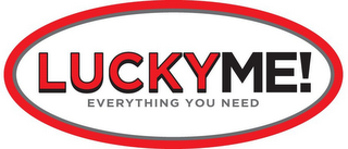 LUCKYME! EVERYTHING YOU NEED logo