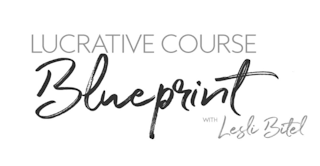 LUCRATIVE COURSE BLUEPRINT BY LESLI BITEL logo