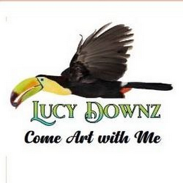 LUCY DOWNZ COME ART WITH ME logo