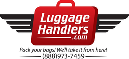 LUGGAGE HANDLERS .COM PACK YOUR BAGS! WE'LL TAKE IT FROM HERE! (888)973-7459 logo