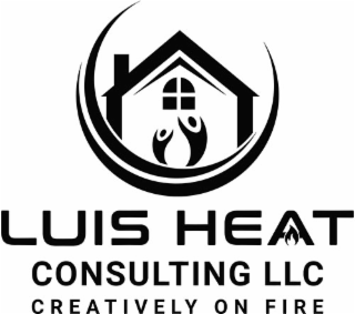 LUIS HEAT CONSULTING LLC CREATIVELY ON FIRE logo