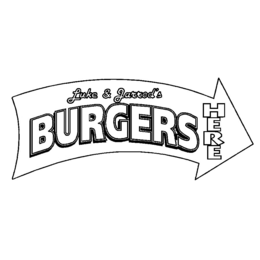 LUKE AND JERROD'S BURGERS HERE logo