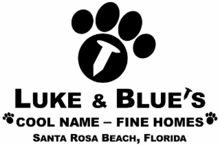 LUKE & BLUE'S COOL NAME - FINE HOMES SANTA ROSABEACH, FLORIDA logo