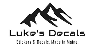 LUKE'S DECALS STICKERS & DECALS, MADE IN MAINE logo