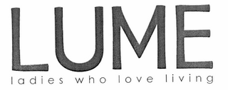 LUME LADIES WHO LOVE LIVING logo