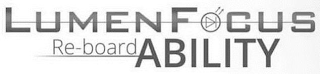 LUMENFOCUS RE-BOARDABILITY logo