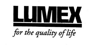LUMEX FOR THE QUALITY OF LIFE logo
