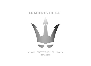 LUMIEREVODKA TASTE THE LUV EST. 2017 logo