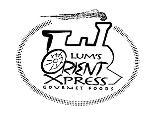 LUM'S ORIENT XPRESS GOURMET FOODS logo