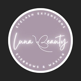 LUNA BEAUTY EYELASH EXTENSIONS EYEBROWS & WAXING logo