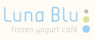 LUNA BLU FROZEN YOGURT CAFE logo