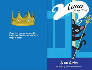 LUNA IN MY CLOSET COME JOIN LUNA ON HERQUEST TO FIND A NEW FRIEND IN HER MOMMY'S MAGICAL CLOSET! BY LISA ESCOBAR ILLUSTRATED BY ALEXANDRA VANDERHIDER logo