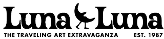 LUNA LUNA THE TRAVELING ART EXTRAVAGANZA EST. 1987 logo