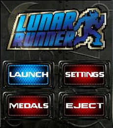 LUNAR RUNNER LAUNCH SETTINGS MEDALS EJECT logo