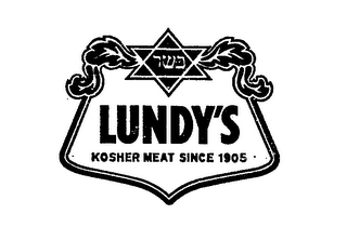 LUNDY'S KOSHER MEAT SINCE 1905 logo