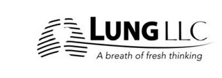 LUNG LLC A BREATH OF FRESH THINKING logo