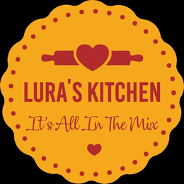 LURA'S KITCHEN IT'S ALL IN THE MIX logo