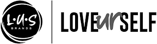 L·U·S BRANDS LOVE UR SELF logo