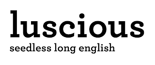 LUSCIOUS SEEDLESS LONG ENGLISH logo
