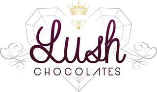 LUSH CHOCOLATES logo