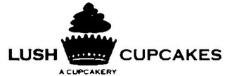 LUSH CUPCAKES A CUPCAKERY logo