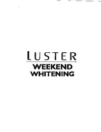LUSTER WEEKEND WHITENING logo