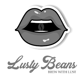 LUSTY BEANS BREW WITH LUST logo