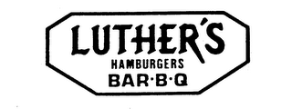 LUTHER'S HAMBURGERS BAR-B-Q logo