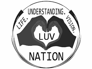 LUV NATION LIFE. UNDERSTANDING. VISION. logo