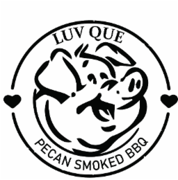 LUV QUE PECAN SMOKED BBQ logo
