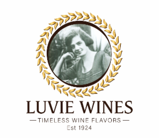 LUVIE WINES TIMELESS WINE FLAVORS EST 1924 logo