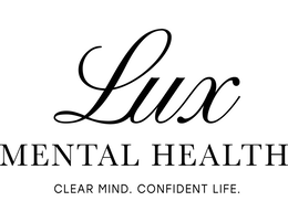 LUX MENTAL HEALTH CLEAR MIND. CONFIDENT LIFE. logo