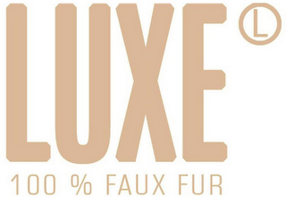 LUXE L 100% FAUX FUR logo