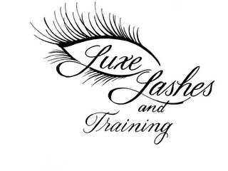 LUXE LASHES AND TRAINING logo