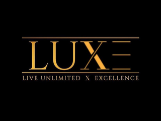 LUXE LIVE UNLIMITED X EXCELLENCE logo