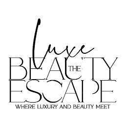 LUXE THE BEAUTY ESCAPE WHERE LUXURY AND BEAUTY MEET logo