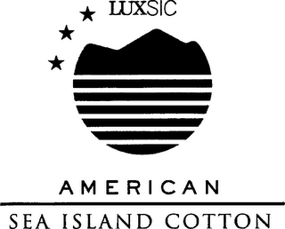 LUXSIC AMERICAN SEA ISLAND COTTON logo