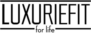 LUXURIEFIT FOR LIFE logo