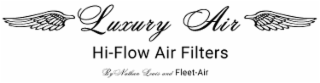LUXURY AIR HI FLOW HIGH FLOW AIR FILTERS BY NATHAN LEWIS AND FLEET AIR logo