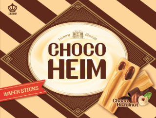 LUXURY BISCUIT CHOCO HEIM WAFER STICKS CHOCO HAZELNUT logo