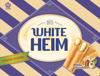 LUXURY BISCUIT WHITE HEIM WAFER STICKS WHITE HAZELNUT logo