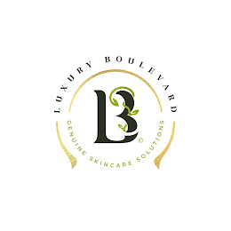 LUXURY BOULEVARD B GENUINE SKINCARE SOLUTIONS logo