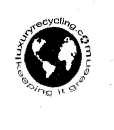 LUXURYRECYCLING.COM KEEPING IT GREEN logo