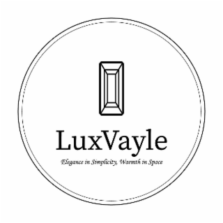 LUXVAYLE ELEGANCE IN SIMPLICITY, WARMTH IN SPACE logo