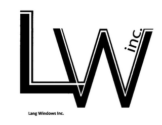 LW INC. LANG WINDOWS INC. logo