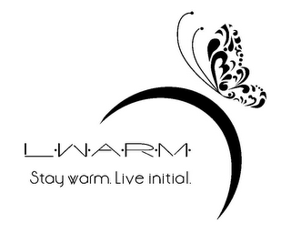 L·W·A·R·M· STAY WARM. LIVE INITIAL. logo
