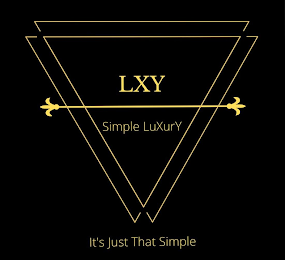 LXY SIMPLE LUXURY IT'S JUST THAT SIMPLE logo